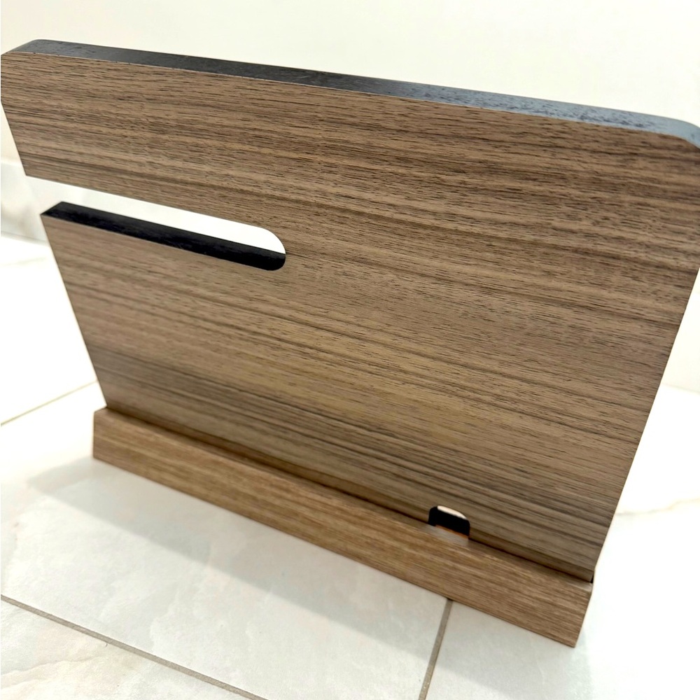 🆕 Space-saving Wood Finish Phone Dock Station Accessory Holder/Organizer Tray - Picture 5 of 5